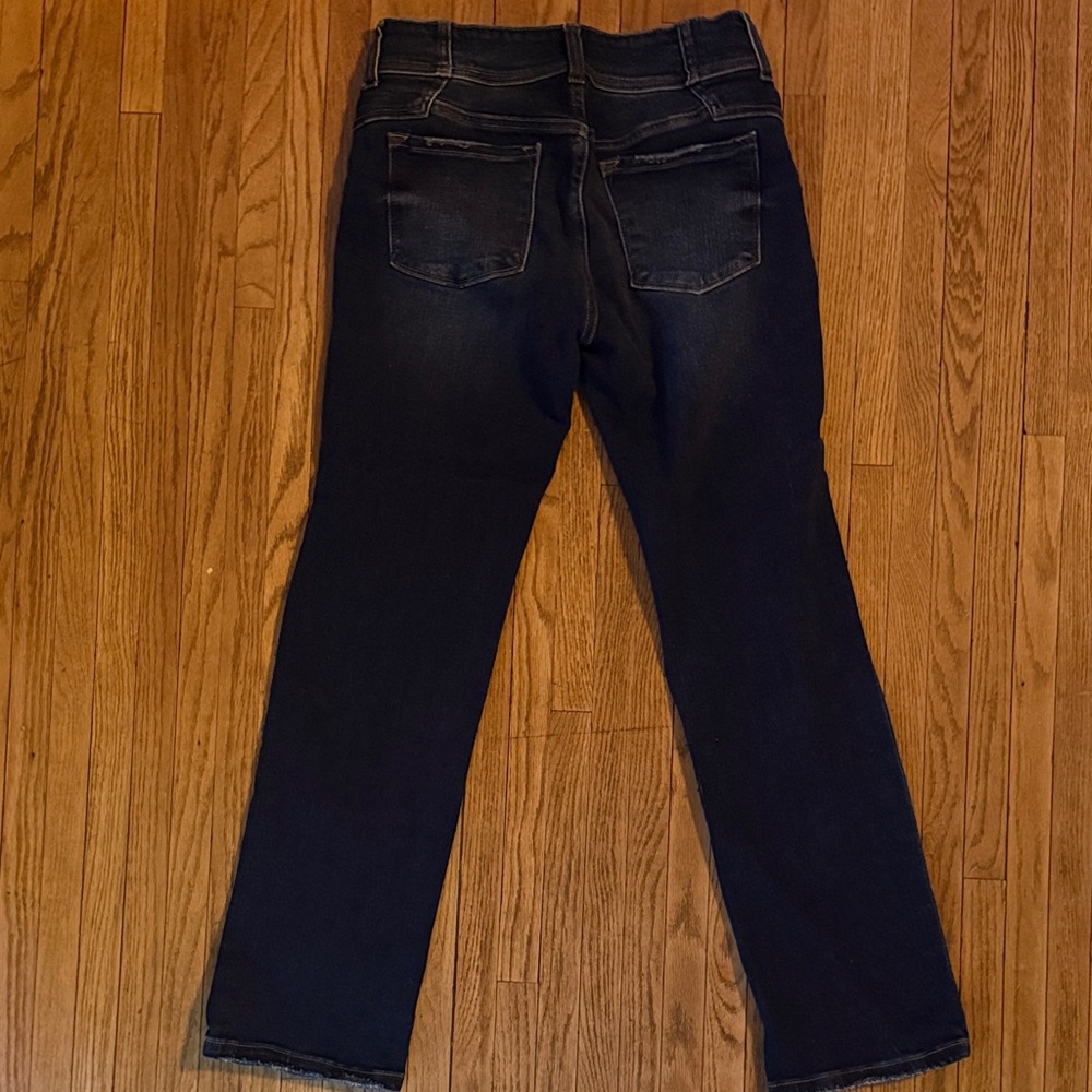 KanCan Dark Blue Distressed Straight Leg Jeans - Picture 6 of 10
